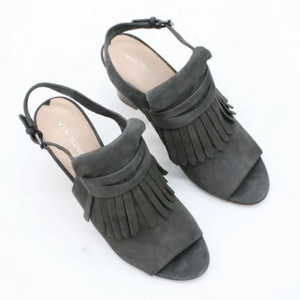 Via Spiga Kilty Peep Toe Slingbacks sandals shoetie 11M